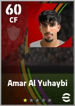 Amar Al Yuhaybi eFootball 2026 player card — 60 OVR CF