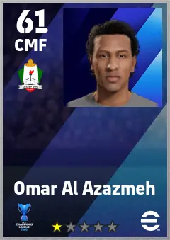 Omar Al Azazmeh eFootball 2026 player card — 61 OVR CMF