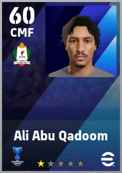 Ali Abu Qadoom eFootball 2026 player card — 60 OVR CMF