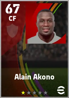 Alain Akono eFootball 2026 player card — 67 OVR CF