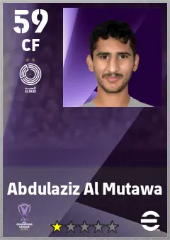 Abdulaziz Al Mutawa eFootball 2026 player card — 59 OVR CF