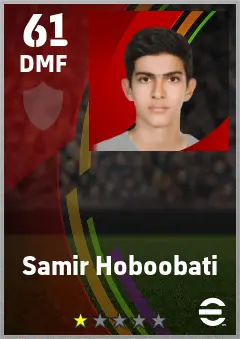 Samir Hoboobati eFootball 2026 player card — 61 OVR DMF