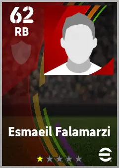 Esmaeil Falamarzi eFootball 2026 player card — 62 OVR RB