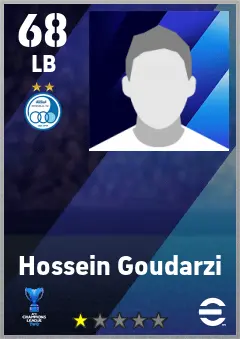 Hossein Goudarzi eFootball 2026 player card — 68 OVR LB