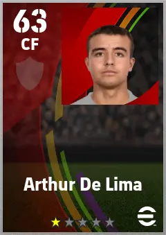 Arthur De Lima eFootball 2026 player card — 63 OVR CF