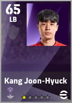 Kang Joon-Hyuck eFootball 2026 player card — 65 OVR LB