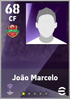 Joao Marcelo eFootball 2026 player card — 68 OVR CF
