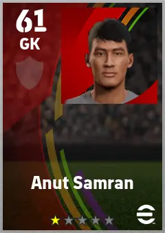 Anut Samran eFootball 2026 player card — 61 OVR GK
