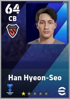 Han Hyeon-Seo eFootball 2026 player card — 64 OVR CB