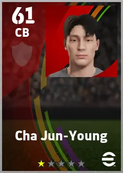 Cha Jun-Young eFootball 2026 player card — 61 OVR CB