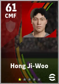 Hong Ji-Woo eFootball 2026 player card — 61 OVR CMF