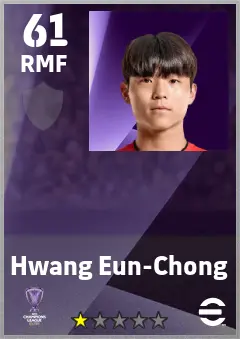 Hwang Eun-Chong eFootball 2026 player card — 61 OVR RMF