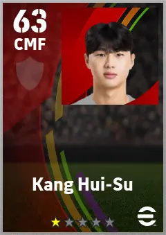 Kang Hui-Su eFootball 2026 player card — 63 OVR CMF