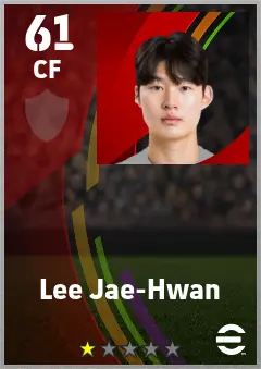 Lee Jae-Hwan eFootball 2026 player card — 61 OVR CF