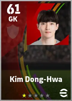 Kim Dong-Hwa eFootball 2026 player card — 61 OVR GK