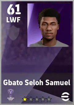 Gbato Seloh Samuel eFootball 2026 player card — 61 OVR LWF