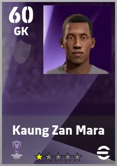 Kaung Zan Mara eFootball 2026 player card — 60 OVR GK