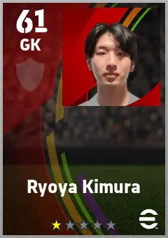 Ryoya Kimura eFootball 2026 player card — 61 OVR GK