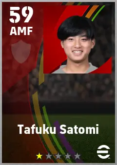 Tafuku Satomi eFootball 2026 player card — 59 OVR AMF