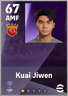 Kuai Jiwen eFootball 2026 player card — 67 OVR AMF