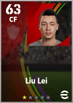 Liu Lei eFootball 2026 player card — 63 OVR CF