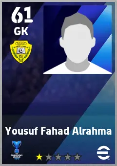 Yousuf Fahad Alrahma eFootball 2026 player card — 61 OVR GK