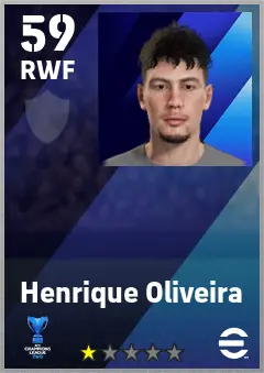 Henrique Oliveira eFootball 2026 player card — 59 OVR RWF
