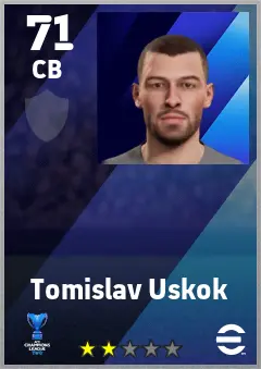 Tomislav Uskok eFootball 2026 player card — 71 OVR CB