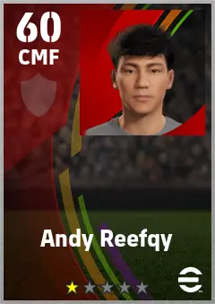 Andy Reefqy eFootball 2026 player card — 60 OVR CMF