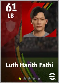 Luth Harith Fathi eFootball 2026 player card — 61 OVR LB