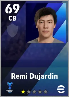 Remi Dujardin eFootball 2026 player card — 69 OVR CB