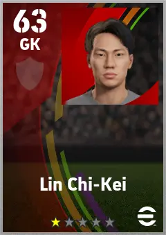 Lin Chi-Kei eFootball 2026 player card — 63 OVR GK