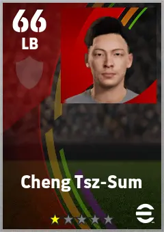 Cheng Tsz-Sum eFootball 2026 player card — 66 OVR LB