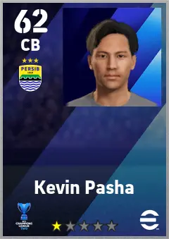 Kevin Pasha eFootball 2026 player card — 62 OVR CB