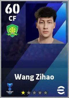 Wang Zihao eFootball 2026 player card — 60 OVR CF