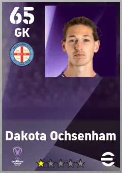 Dakota Ochsenham eFootball 2026 player card — 65 OVR GK