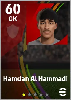 Hamdan Al Hammadi eFootball 2026 player card — 60 OVR GK