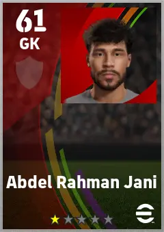 Abdel Rahman Jani eFootball 2026 player card — 61 OVR GK