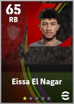 Eissa El Nagar eFootball 2026 player card — 65 OVR RB