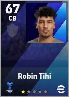 Robin Tihi eFootball 2026 player card — 67 OVR CB