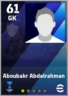 Aboubakr Abdelrahman eFootball 2026 player card — 61 OVR GK