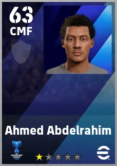 Ahmed Abdelrahim eFootball 2026 player card — 63 OVR CMF