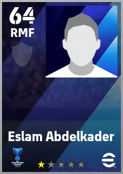 Eslam Abdelkader eFootball 2026 player card — 64 OVR RMF