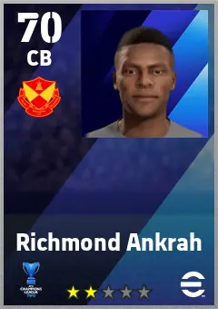 Richmond Ankrah eFootball 2026 player card — 70 OVR CB