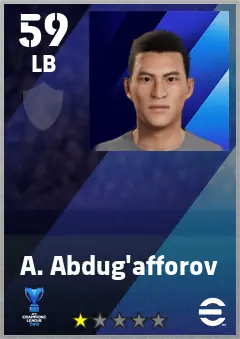 A. Abdug afforov eFootball 2026 player card — 59 OVR LB