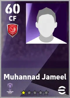 Muhannad Jameel eFootball 2026 player card — 60 OVR CF