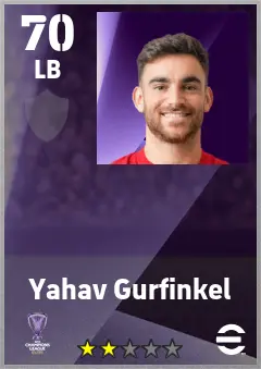 Yahav Gurfinkel eFootball 2026 player card — 70 OVR LB