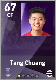 Tang Chuang eFootball 2026 player card — 67 OVR CF