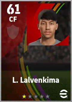 L. Lalvenkima eFootball 2026 player card — 61 OVR CF