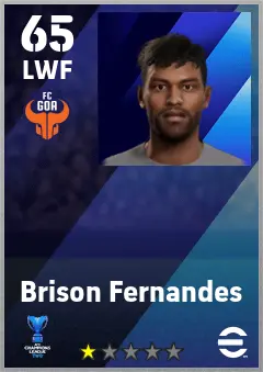 Brison Fernandes eFootball 2026 player card — 65 OVR LWF